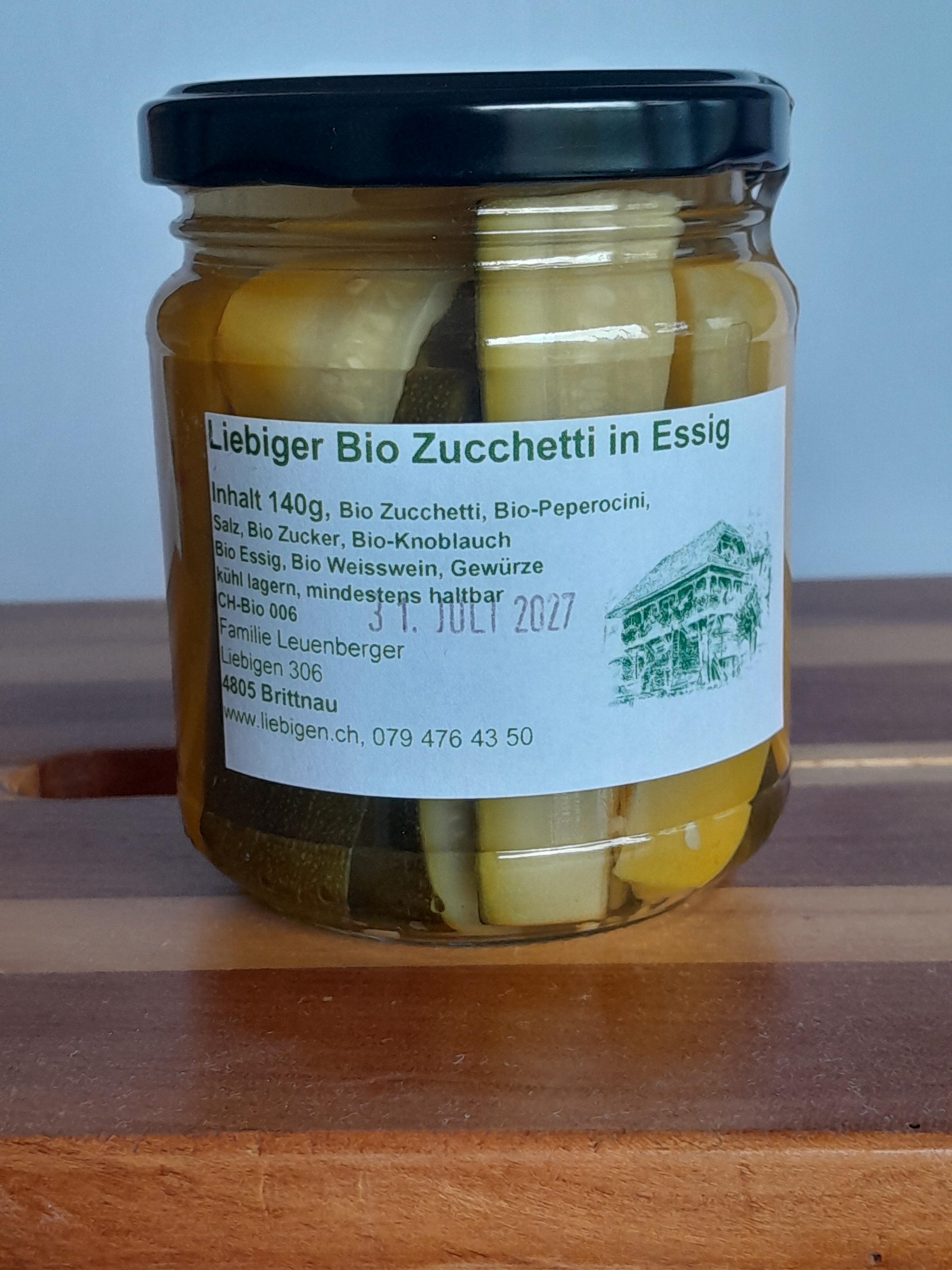 Liebiger Bio Zucchetti in Essig